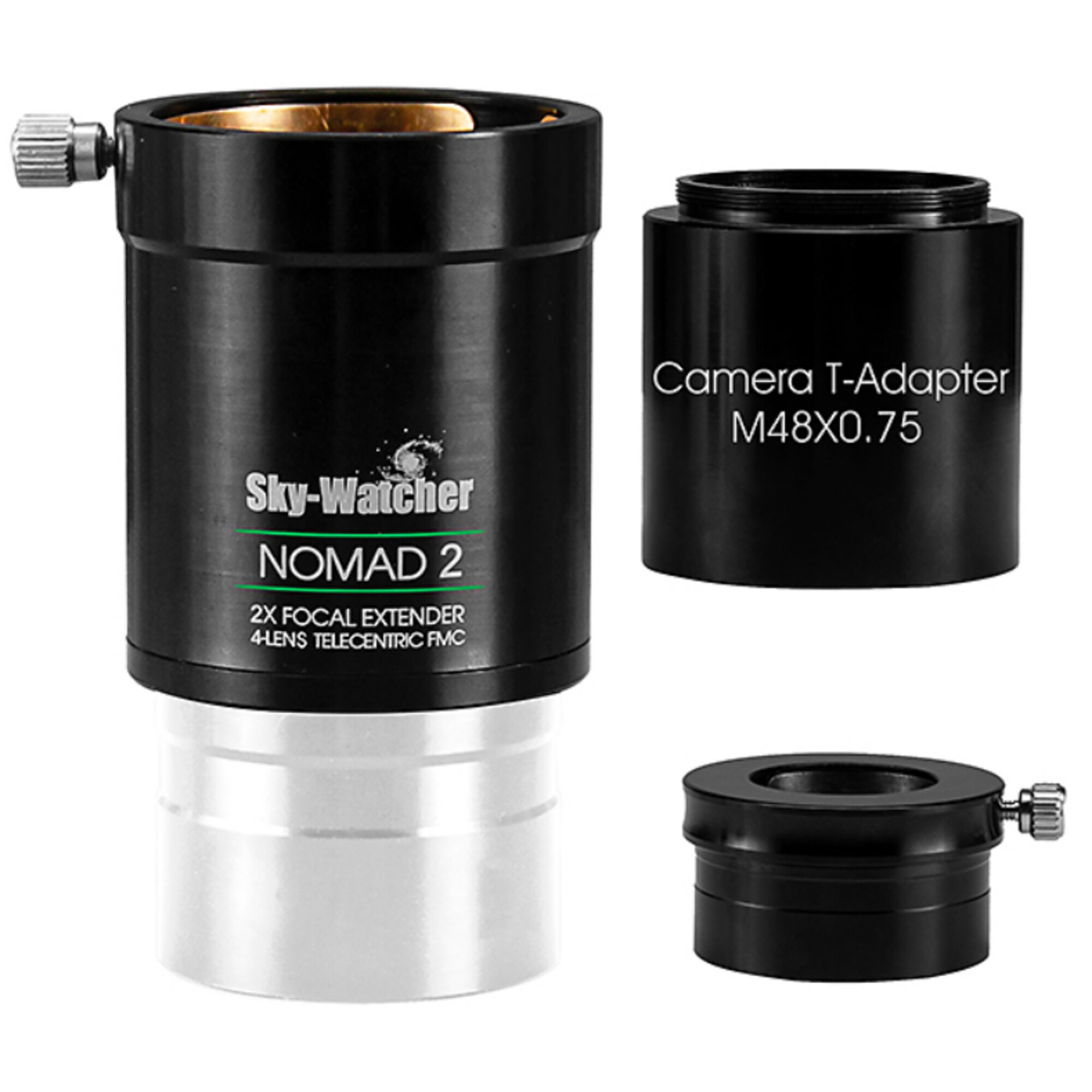 Sky-Watcher Nomad 2 Telezentrischer 2x Extender und M48 T-Adapter.