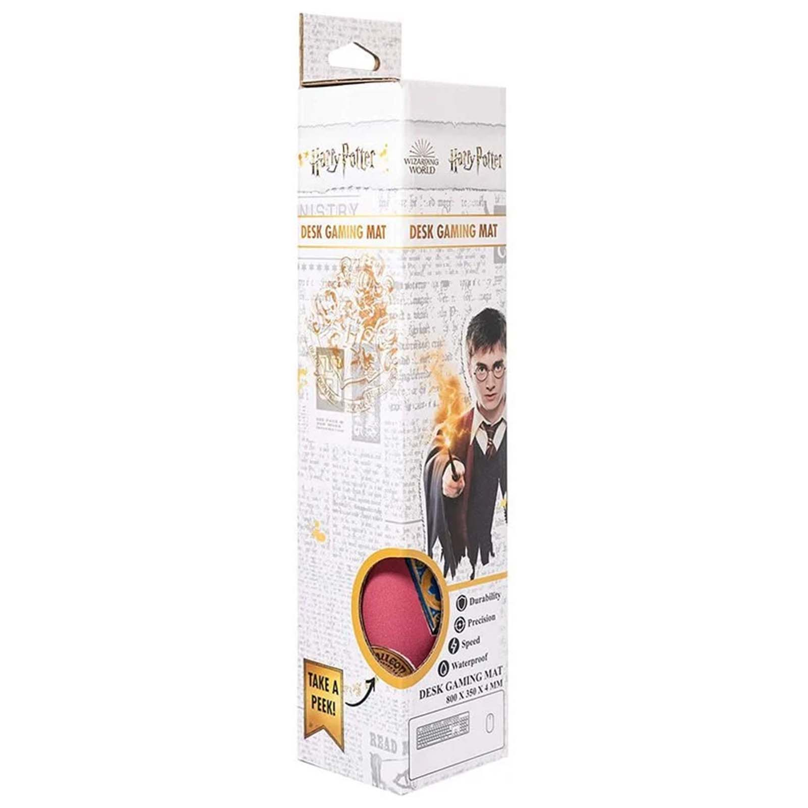 Confezione tappetino da gioco Harry Potter con Harry Potter ed emblemi di Hogwarts.