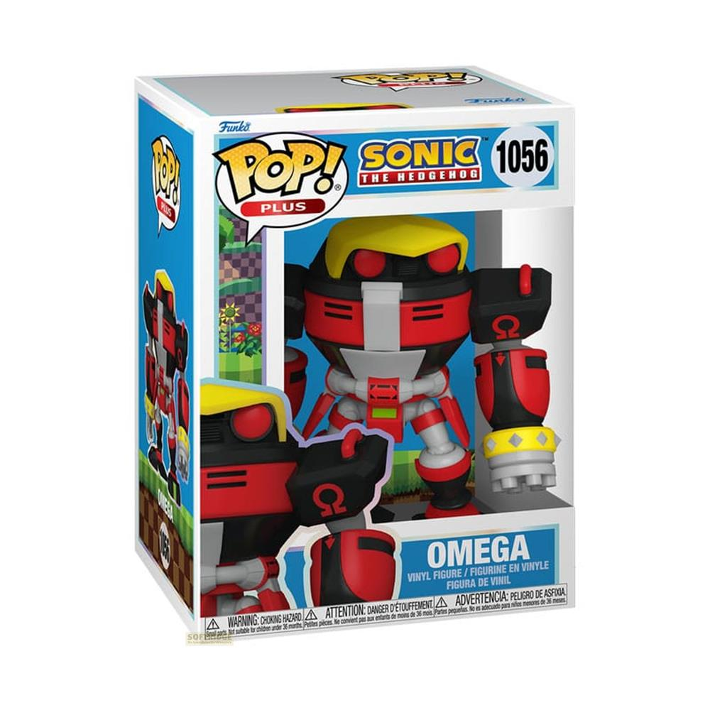 Figura Funko Pop de E-123 Omega de Sonic. Rojo, negro, amarillo.