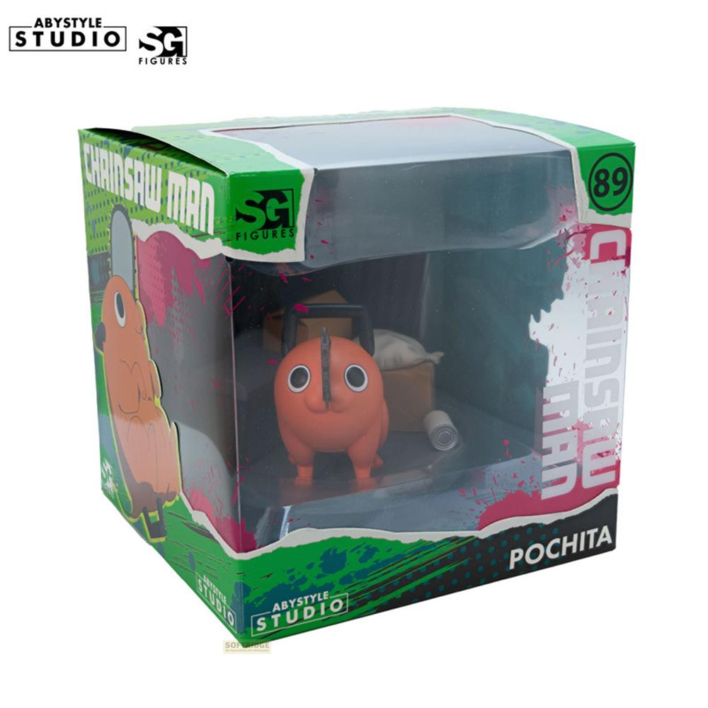Pochita-Figur in der Originalverpackung von Chainsaw Man, Studio Abystyle.