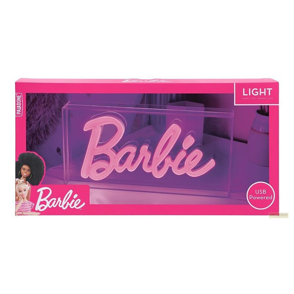 Neonowe światło Barbie w pudełku z obrazkami Barbie. Zasilane przez USB.