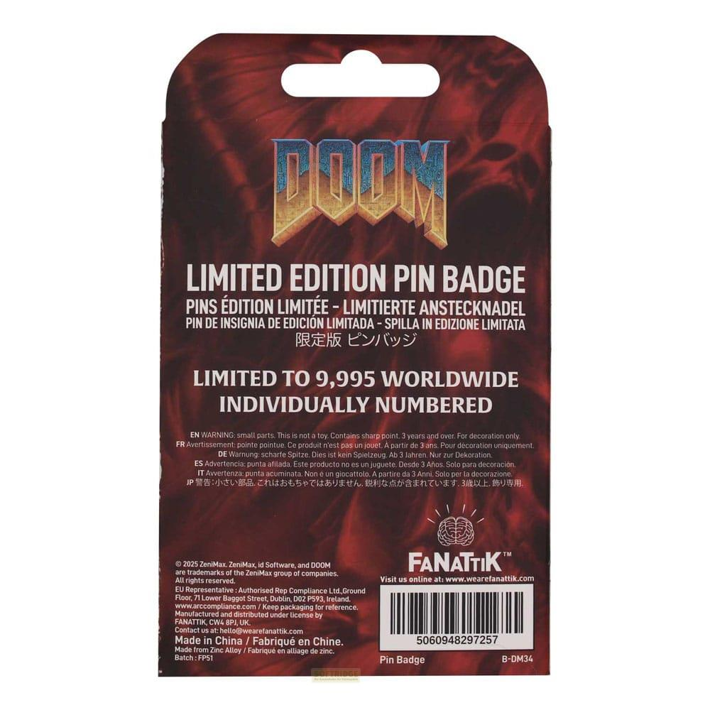 DOOM Limited Edition Pin Badge, nummeriert auf 9.995 weltweit.