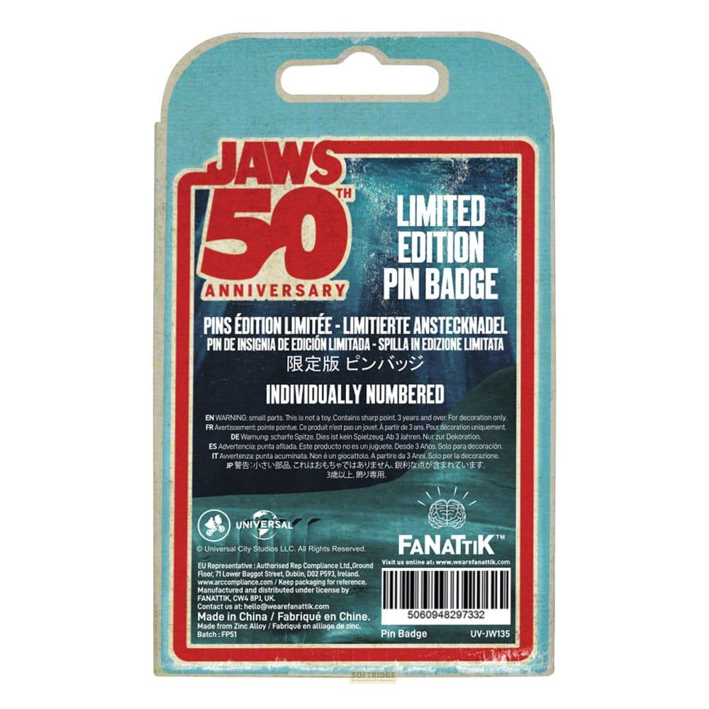 Jaws 50. Jubiläum, limitierte, einzeln nummerierte Pin-Anstecknadel.