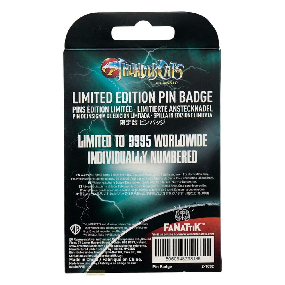 Thundercats Pin-Badge Verpackung, limitiert auf 9995 Stück weltweit.