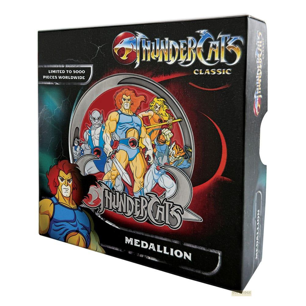 ThunderCats-Box mit Medaillon-Aufdruck, zeigt die Charaktere im Kreis.