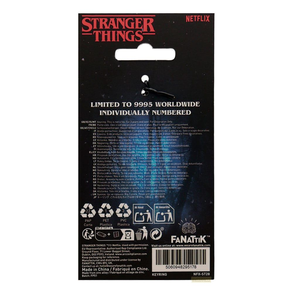 Llavero Stranger Things, limitado a 9995 unidades, con logo de Netflix.