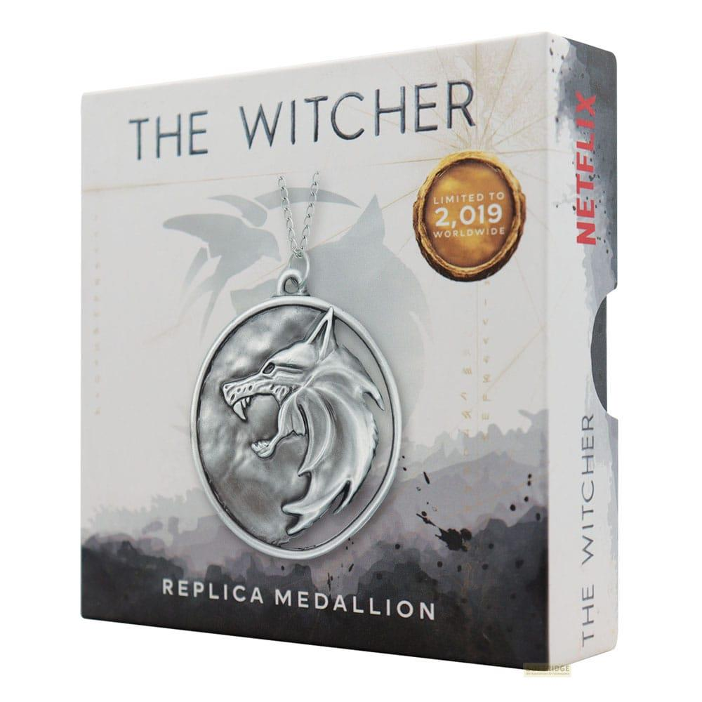 The Witcher Netflix limitierte Auflage Replika Medaillon Box mit Wolf Anhänger.