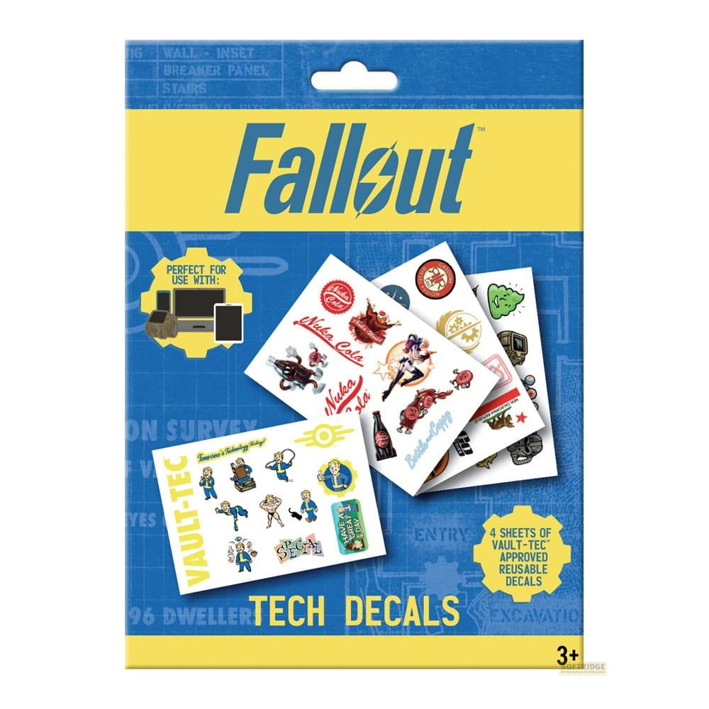Fallout 4 hojas de calcomanías Vault-Tec Tech con Nuka-Cola.