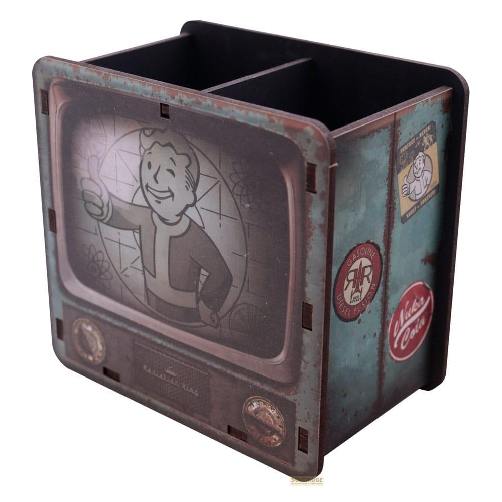 Ein Organizer im Retro-TV-Stil mit Vault Boy und Fallout-Logos.