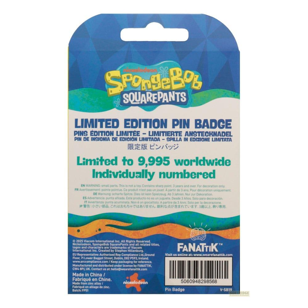 Edición Limitada Spongebob Pin Badge, 9.995 mundial, numerado individualmente.