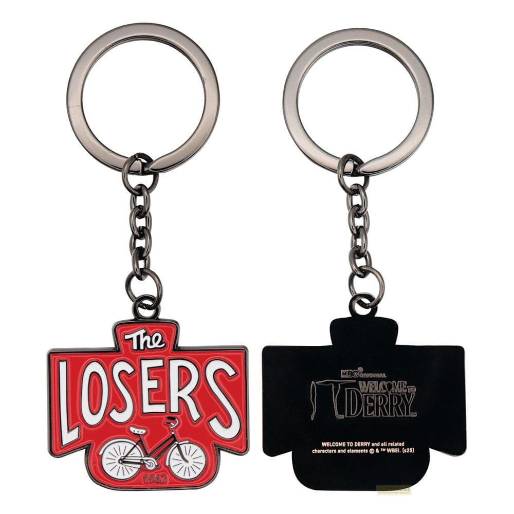 Llavero con diseños de "The Losers" y "Welcome to Derry".