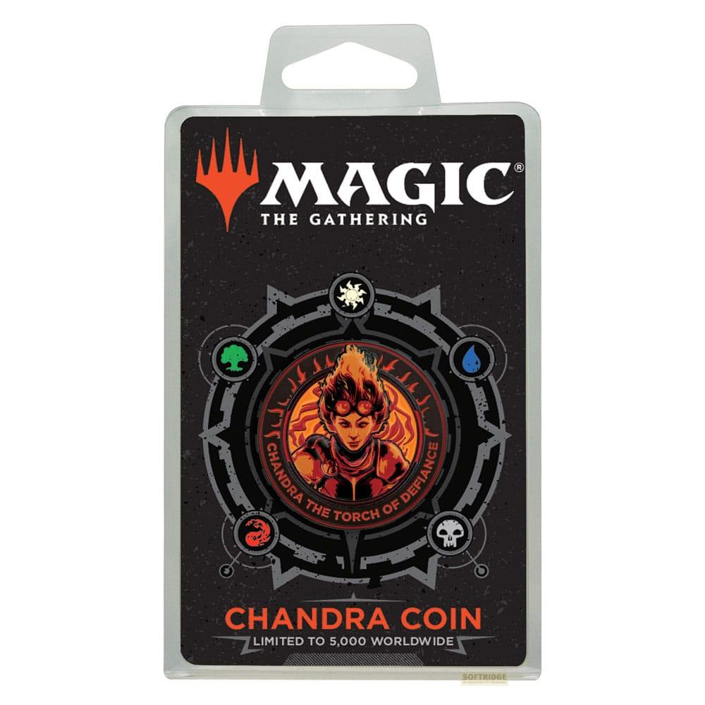 Magic The Gathering Chandra Münz-Box mit Chandra-Motiv.