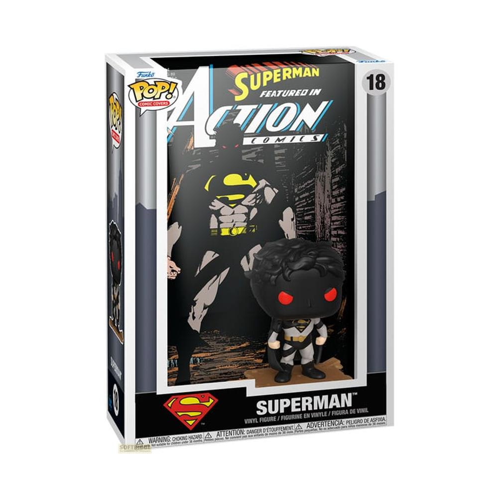 Figura de vinilo Funko Pop Superman Action Comics en caja, con el número 18.