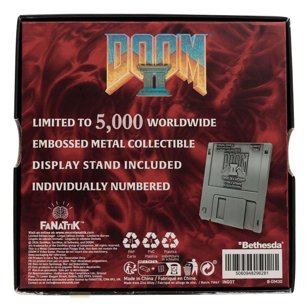 DOOM Sammlerstück: Limitierte Auflage, Metall, Disk-Design, mit Ständer.