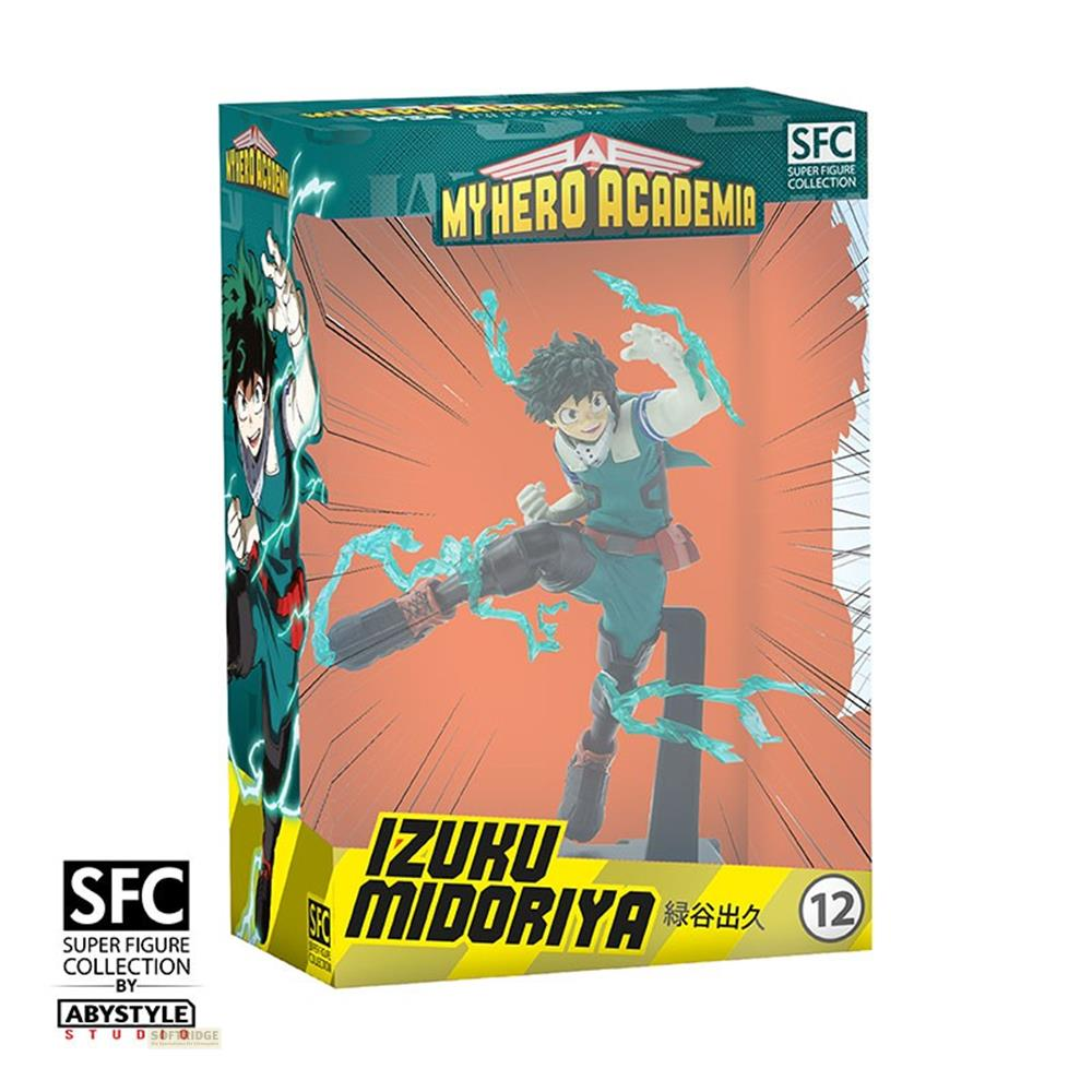 My Hero Academia Figur von Izuku Midoriya in Action-Pose mit Energieeffekten.