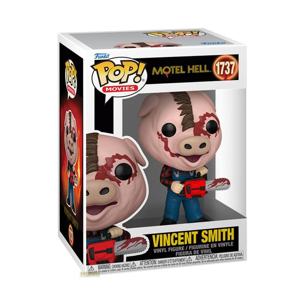 Figura Funko Pop! de vinilo de Vincent Smith de Motel Hell con motosierra.