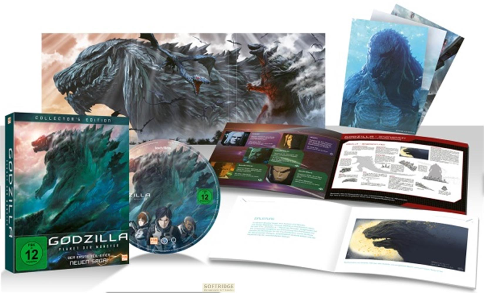 Custodia DVD Edizione da Collezione Godzilla, disco e libretto con immagini di Godzilla.
