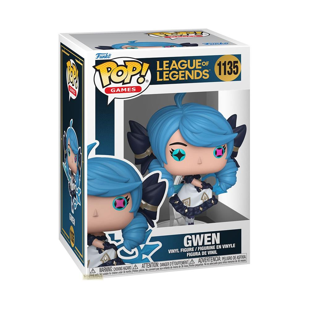 Figurka winylowa Funko Pop! Gwen z League of Legends w pudełku.