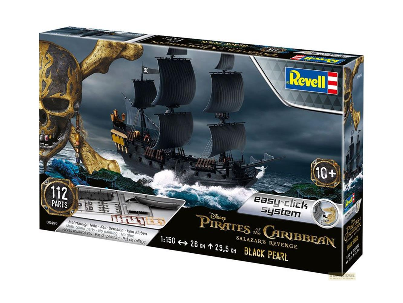 Kit modello Revell Black Pearl con 112 pezzi, Pirati dei Caraibi.