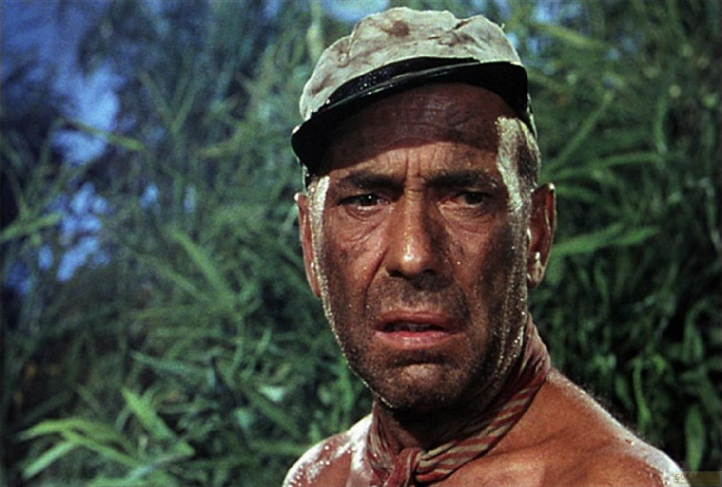 Un uomo con viso sporco e cappellino nella giungla.