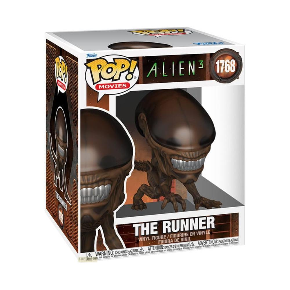 Funko Pop Figur "Alien 3: The Runner" in seiner Verpackung, braun.
