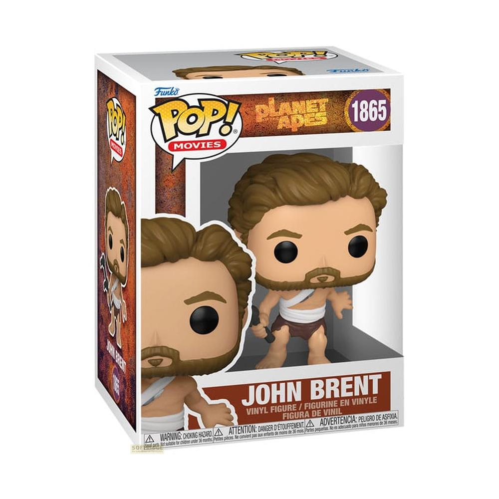 Figura de vinilo Funko Pop de John Brent de El Planeta de los Simios en caja.
