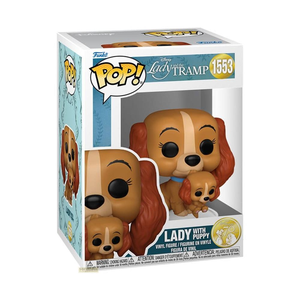Figura Funko Pop! de Vinilo de La Dama y el Vagabundo con Cachorro, #1553.