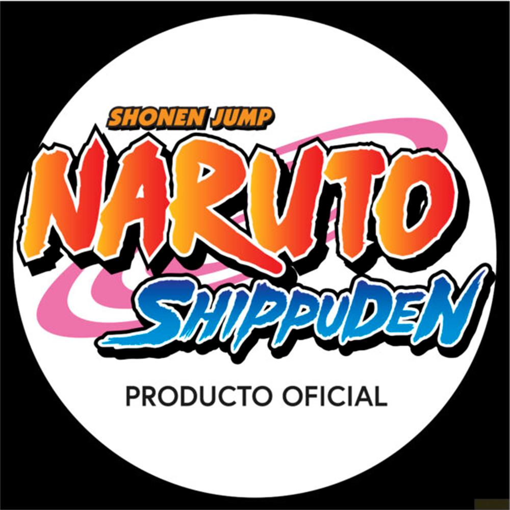 Logo Naruto Shippuden con testo 'SHONEN JUMP' e 'PRODUCTO OFICIAL'.