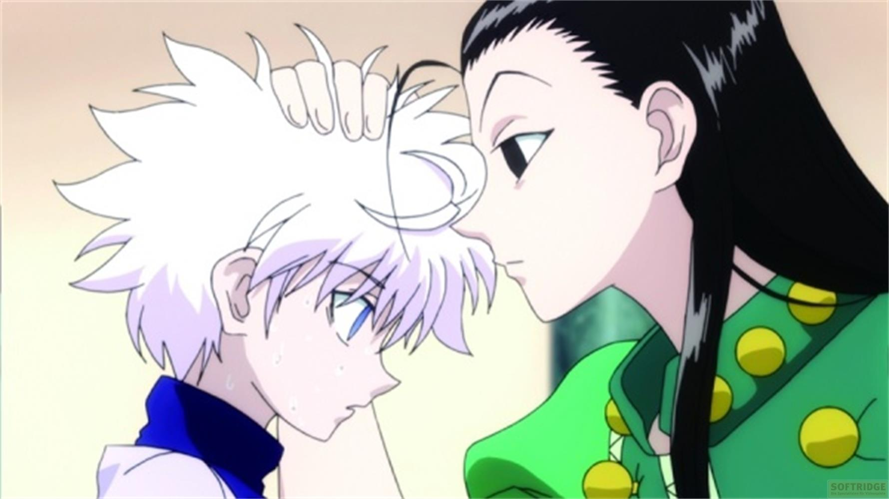Due personaggi anime, un ragazzo con i capelli bianchi e una ragazza con i capelli neri.