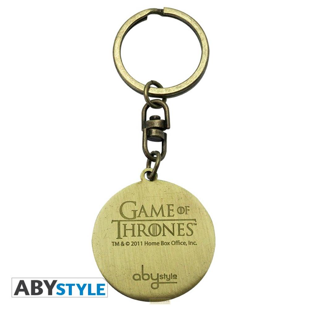 Ein Schlüsselanhänger mit Game of Thrones-Logo und Abystyle-Marke.