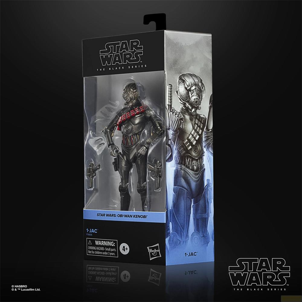 Figura de acción Star Wars Black Series 1-JAC en caja con accesorios, Obi-Wan Kenobi.