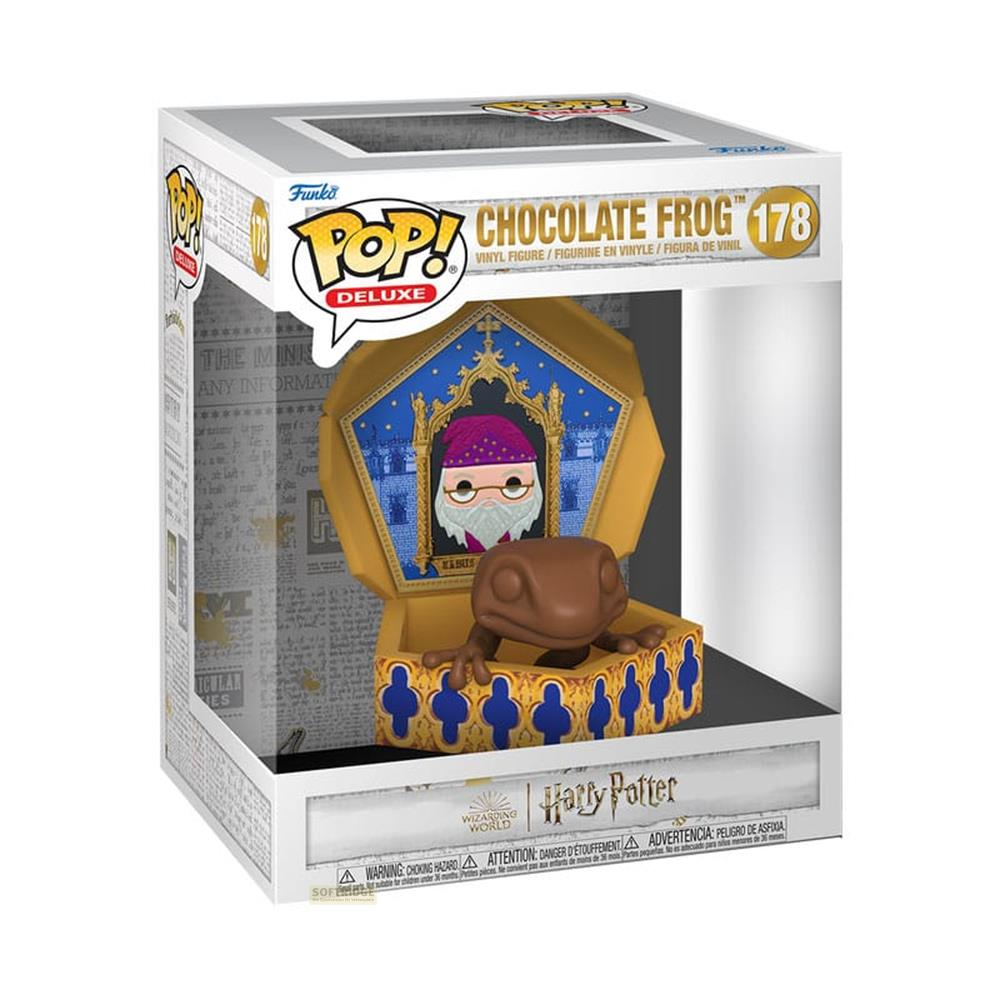 Figura Funko Pop Rana al Cioccolato in scatola con immagine Dumbledore.