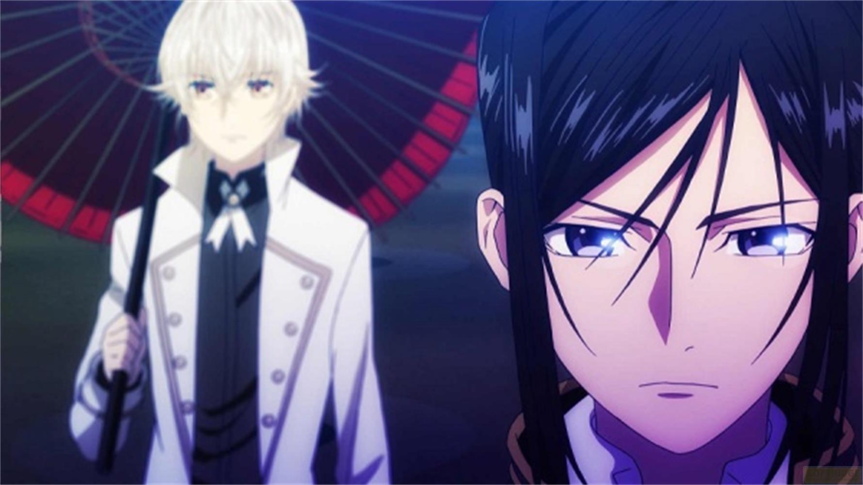 Due personaggi anime, uno con i capelli bianchi, l'altro con i capelli scuri, stanno fianco a fianco.