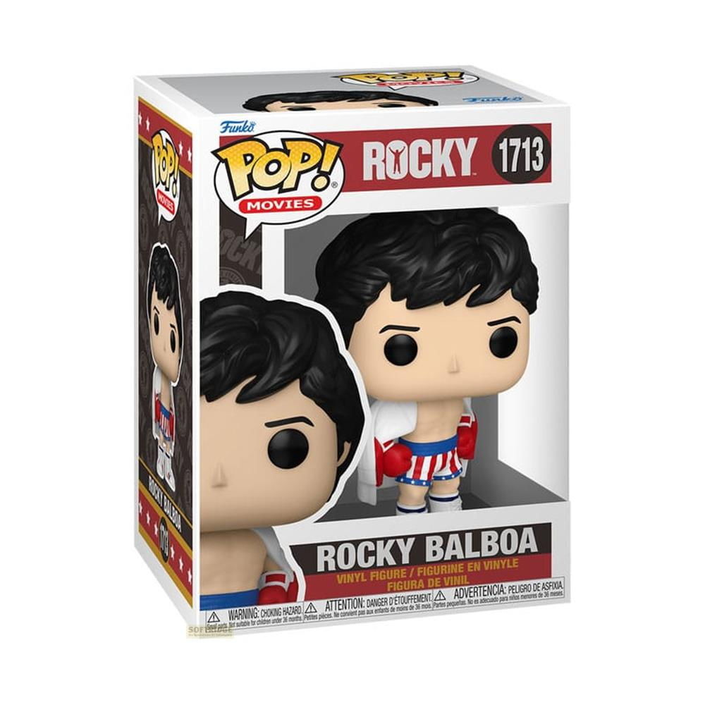 Figura de vinilo Funko Pop! de Rocky Balboa en caja, con arte de caja.