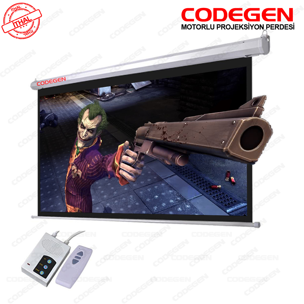 Ekranda silahlı Joker, yanında kumandalar.