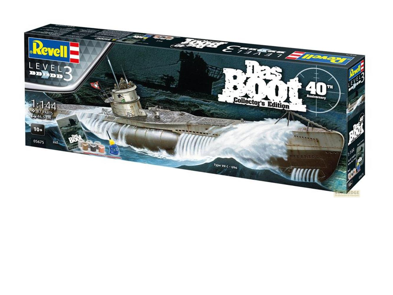 Kit modello Revell Das Boot Collector's Edition, sottomarino Tipo VII C.
