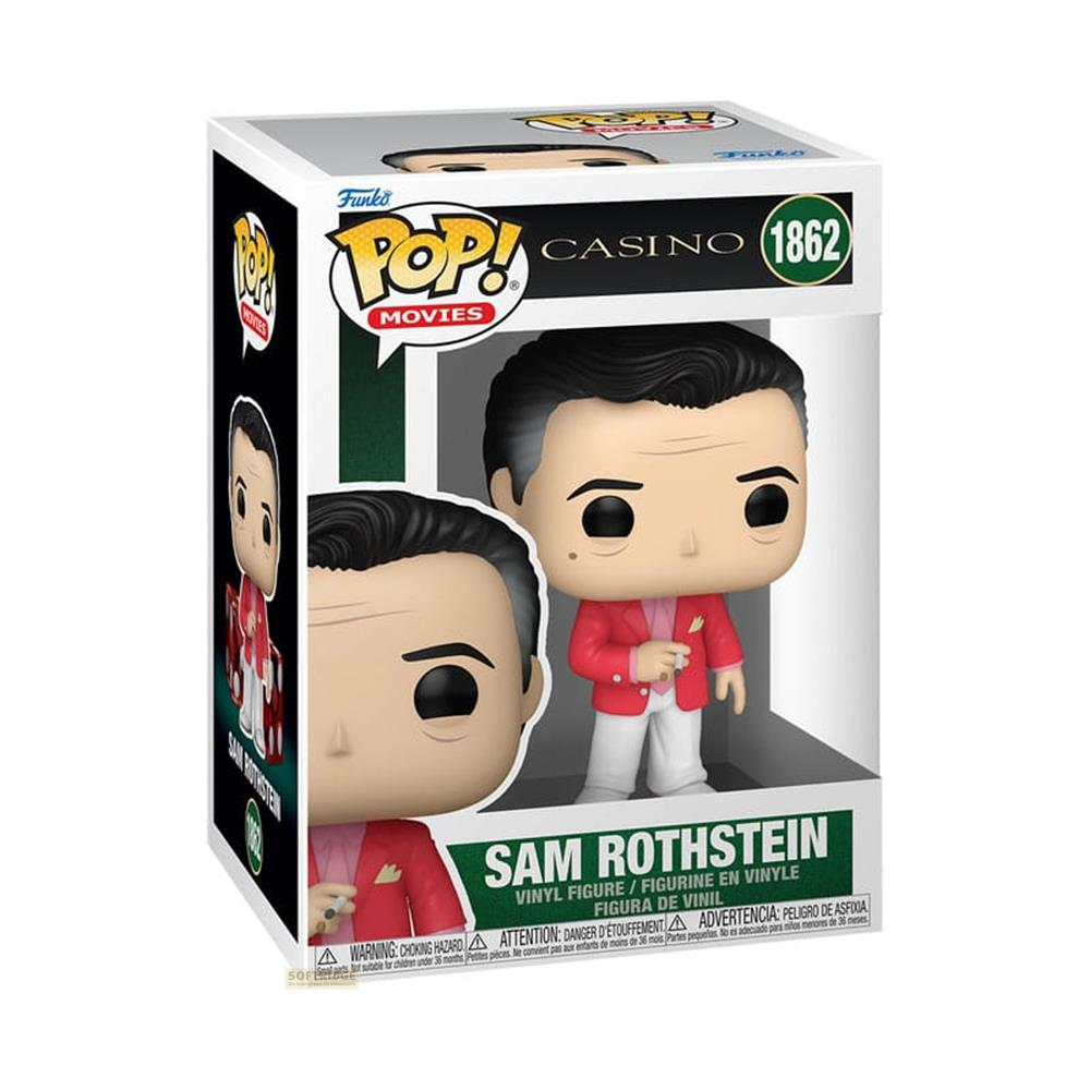 Figura de vinilo Funko Pop de Sam Rothstein de Casino en su embalaje.