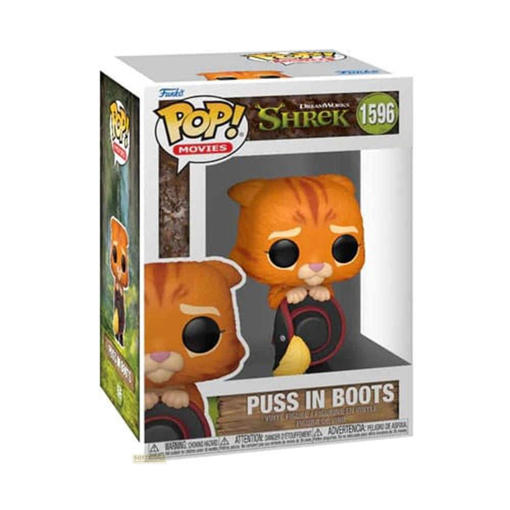 Figurka Funko Pop! Kot w Butach z Shreka, trzymająca kapelusz.