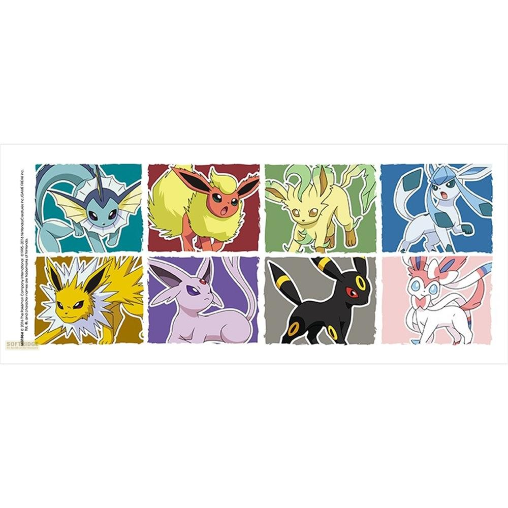 Acht Pokémon sind in einer 2x4-Anordnung abgebildet.