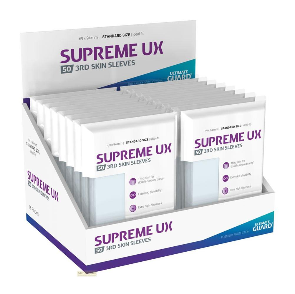 Verpackung mit Ultimate Guard Supreme UX 3rd Skin Sleeves für Karten.