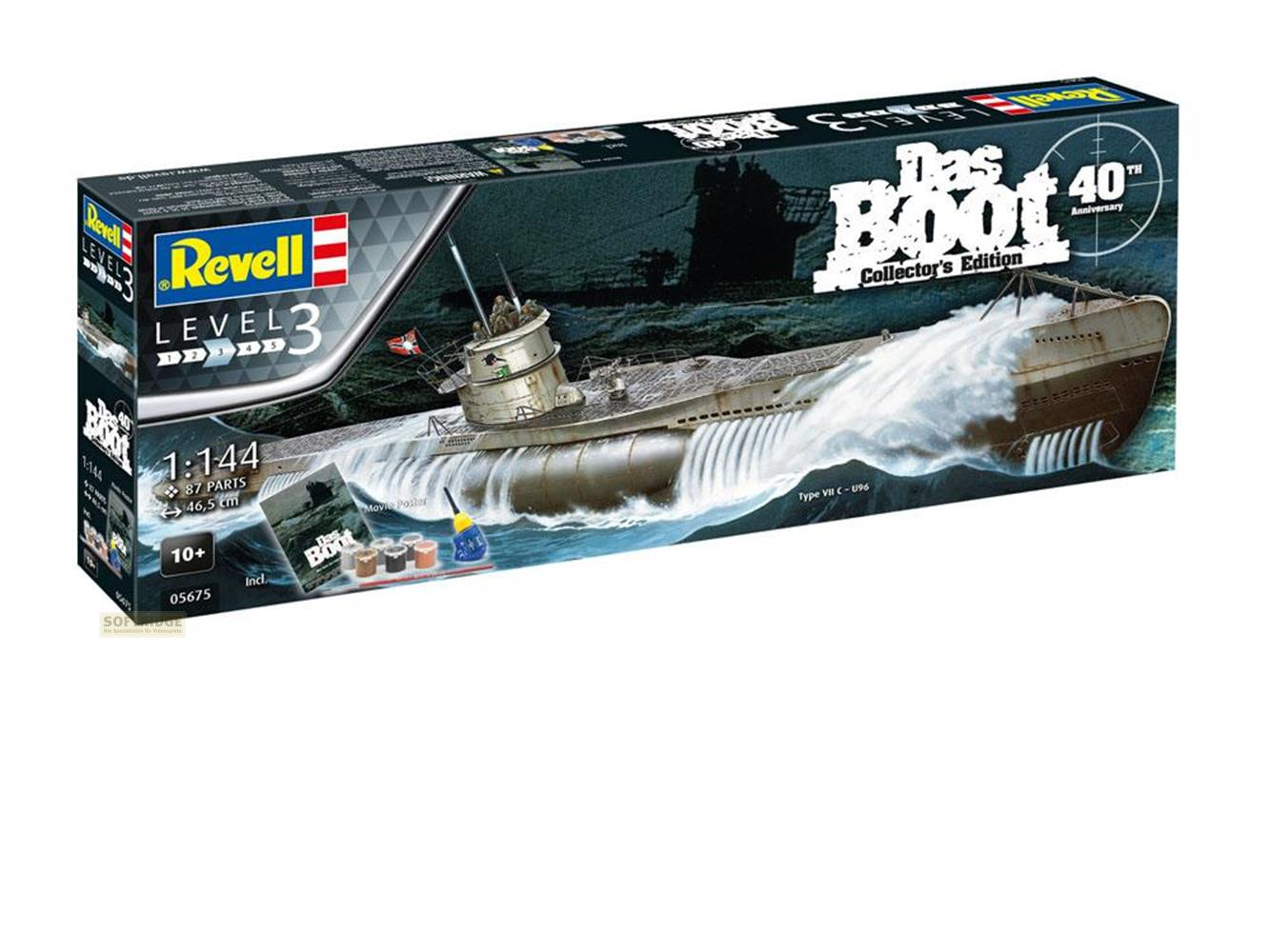 Kit modello "Das Boot" Revell, sottomarino Tipo VII C-U96, scala 1:144.