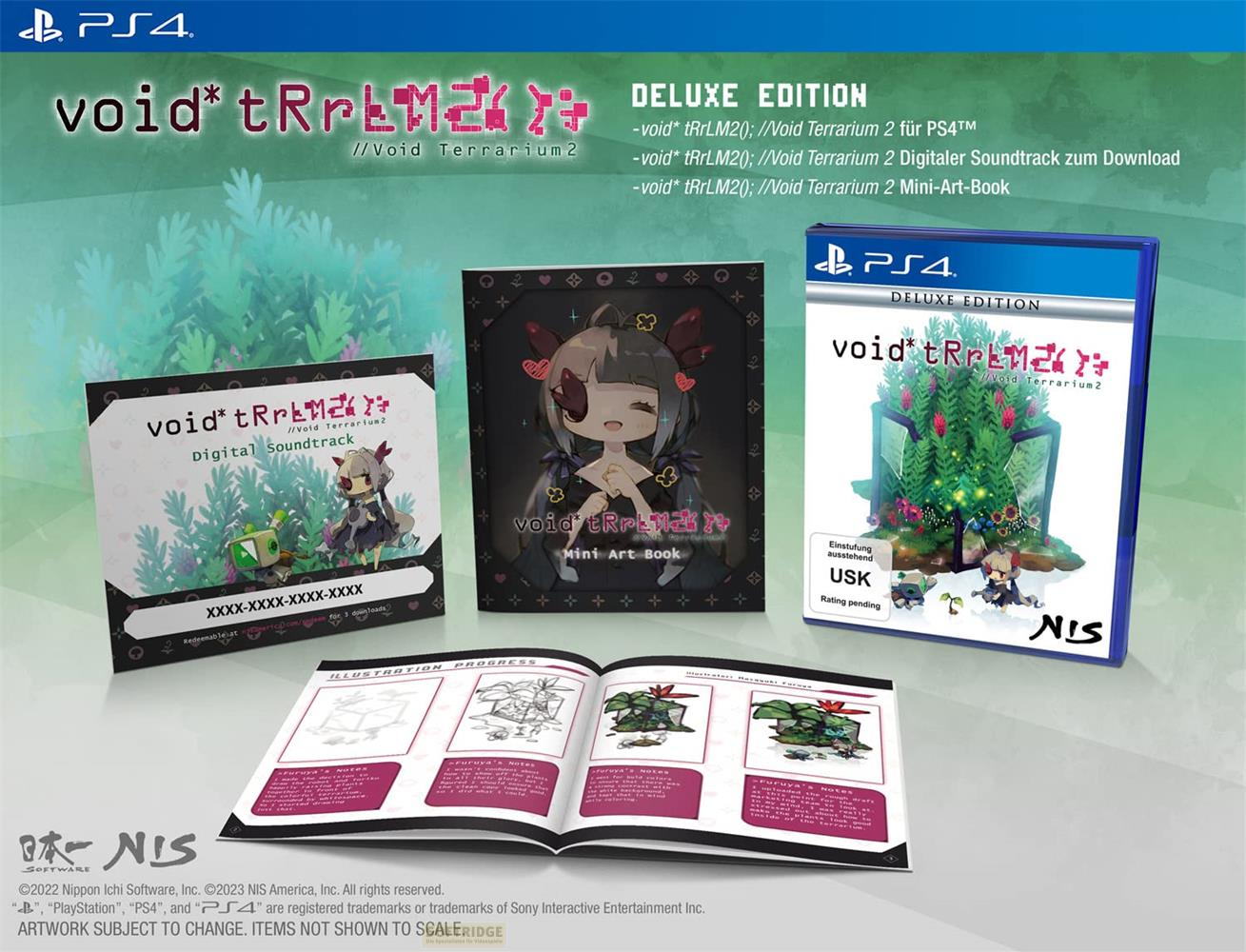 Edizione Deluxe di Void Terrarium 2 per PS4 con colonna sonora e artbook.