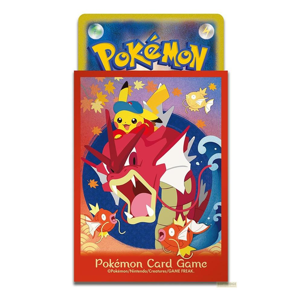 Art de carte Pokémon avec Léviator, Magicarpe et Pikachu. Logo Pokémon Card Game.
