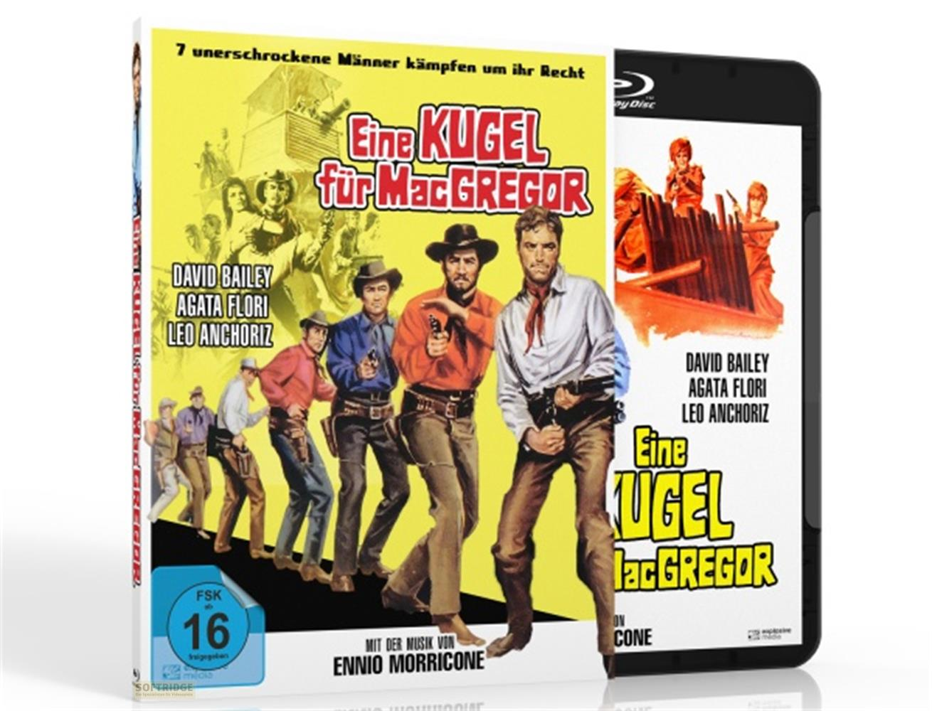 Copertina film western con cowboy, "Una pallottola per MacGregor".