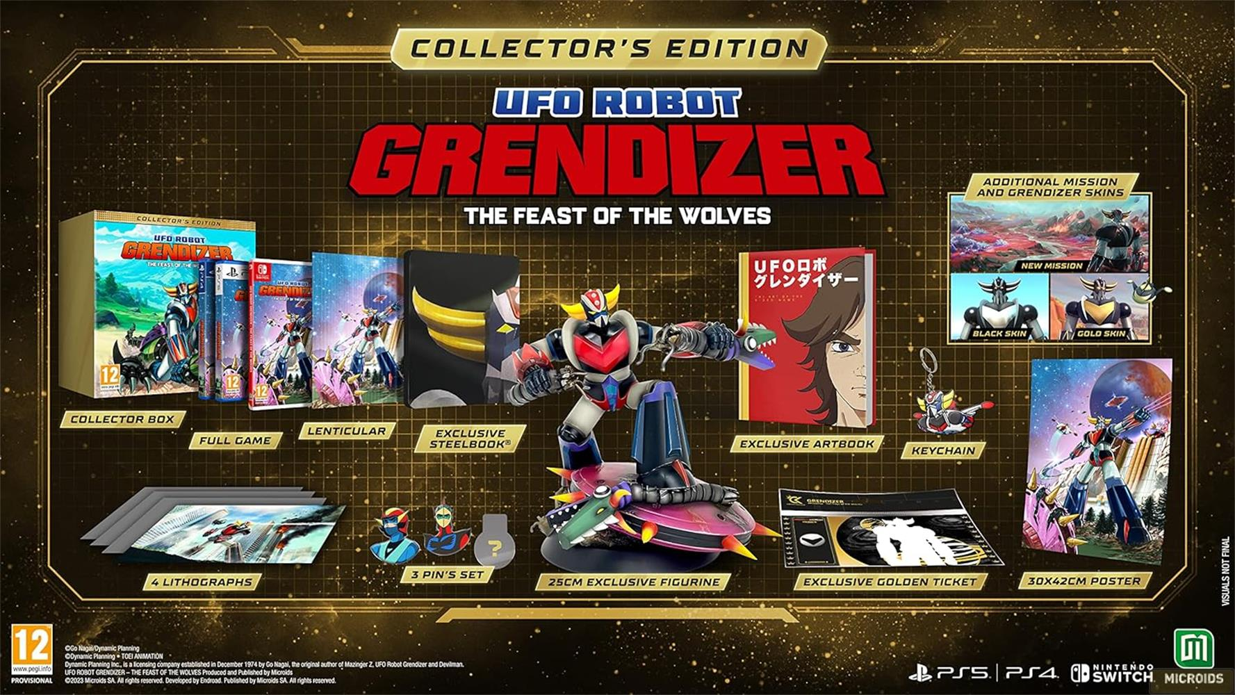 Edizione da Collezione UFO Robot Grendizer con statuetta, giochi, artbook, poster.