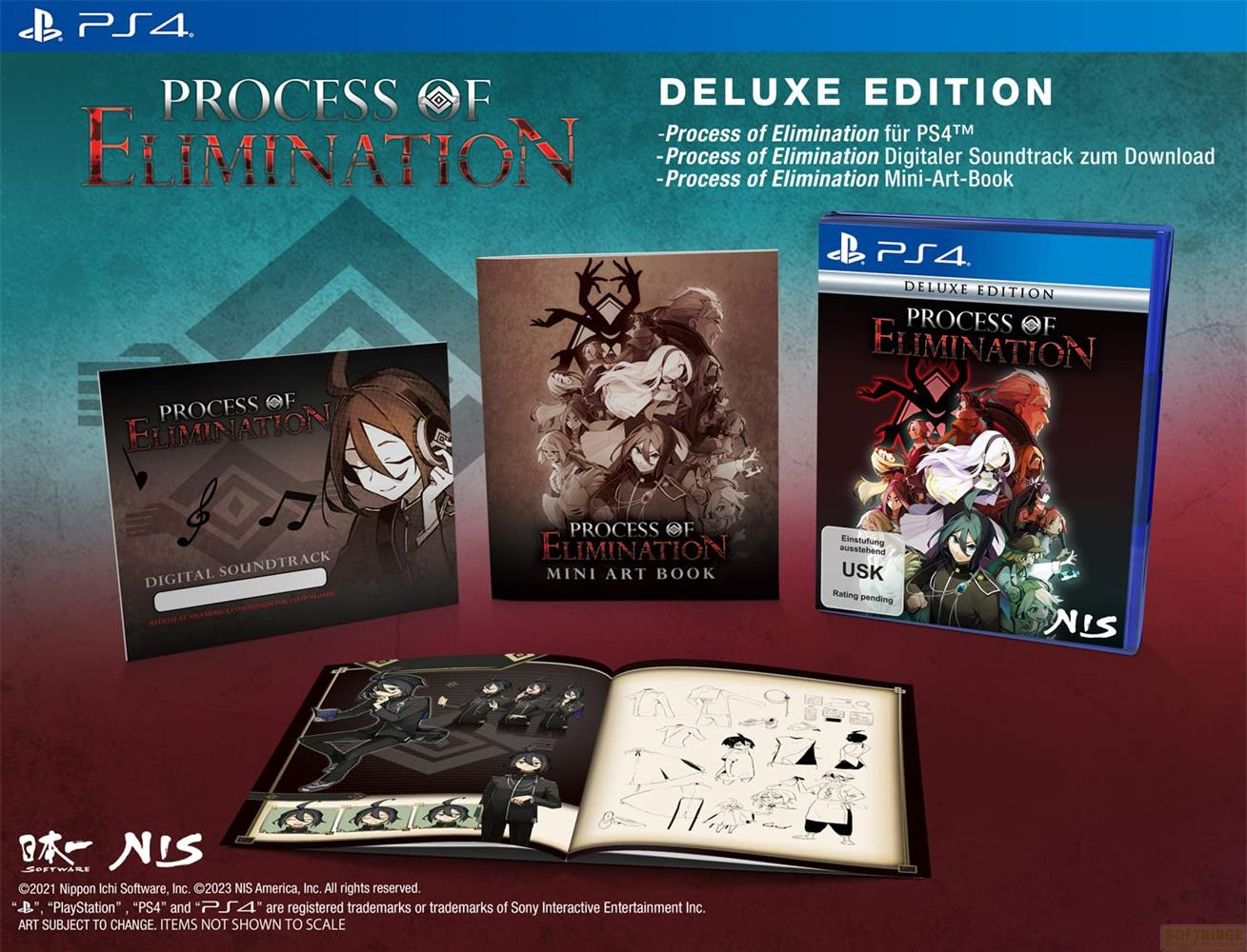 PS4 Deluxe Edition von 'Process of Elimination' mit Soundtrack und Artbook.