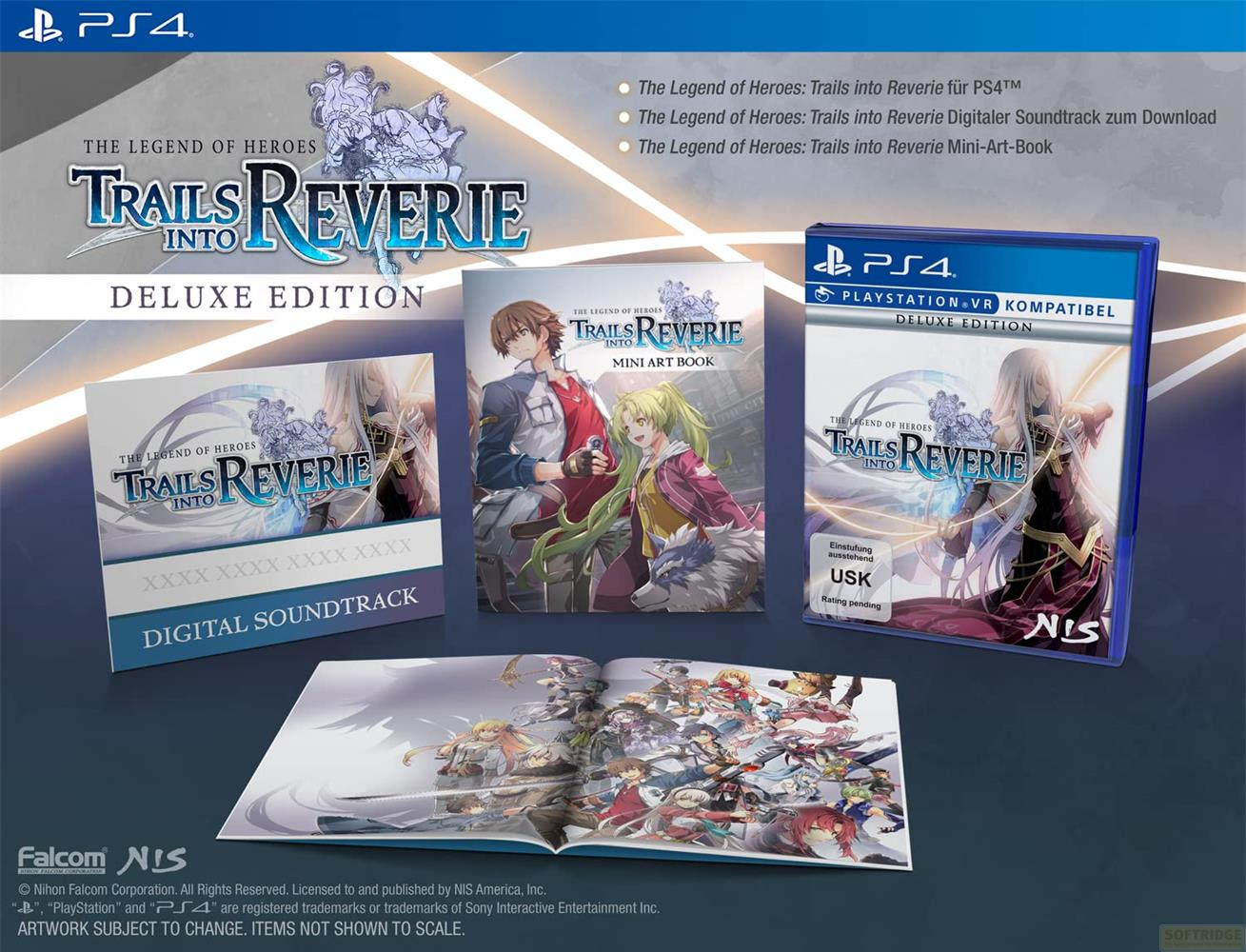PS4 Deluxe Edition von Trails into Reverie mit Soundtrack und Artbook.