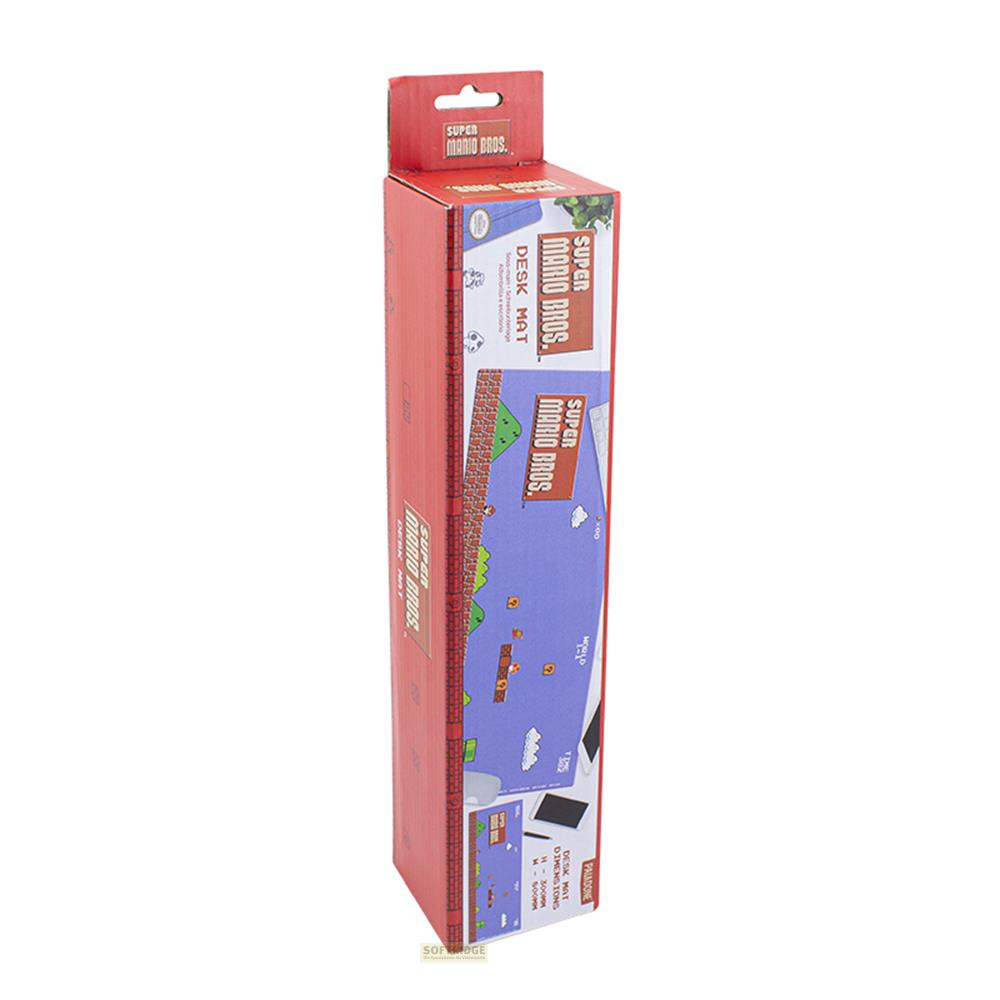 Super Mario Bros. Schreibtischmatte-Verpackung mit Mario-Motiv.