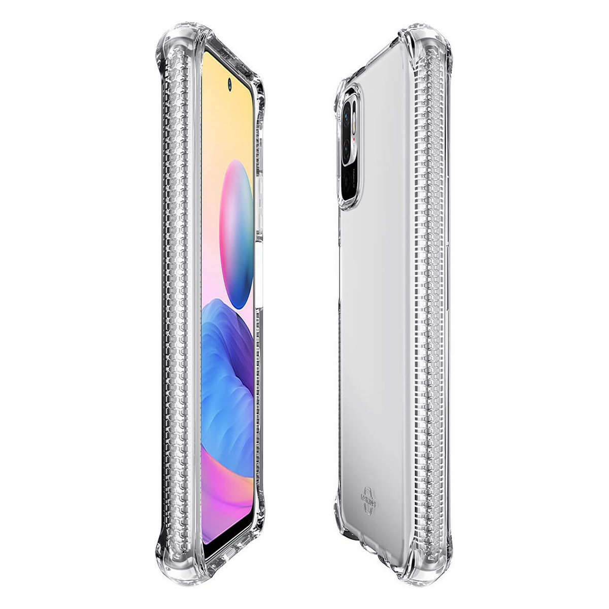 Dos fundas transparentes para teléfono con esquinas reforzadas.