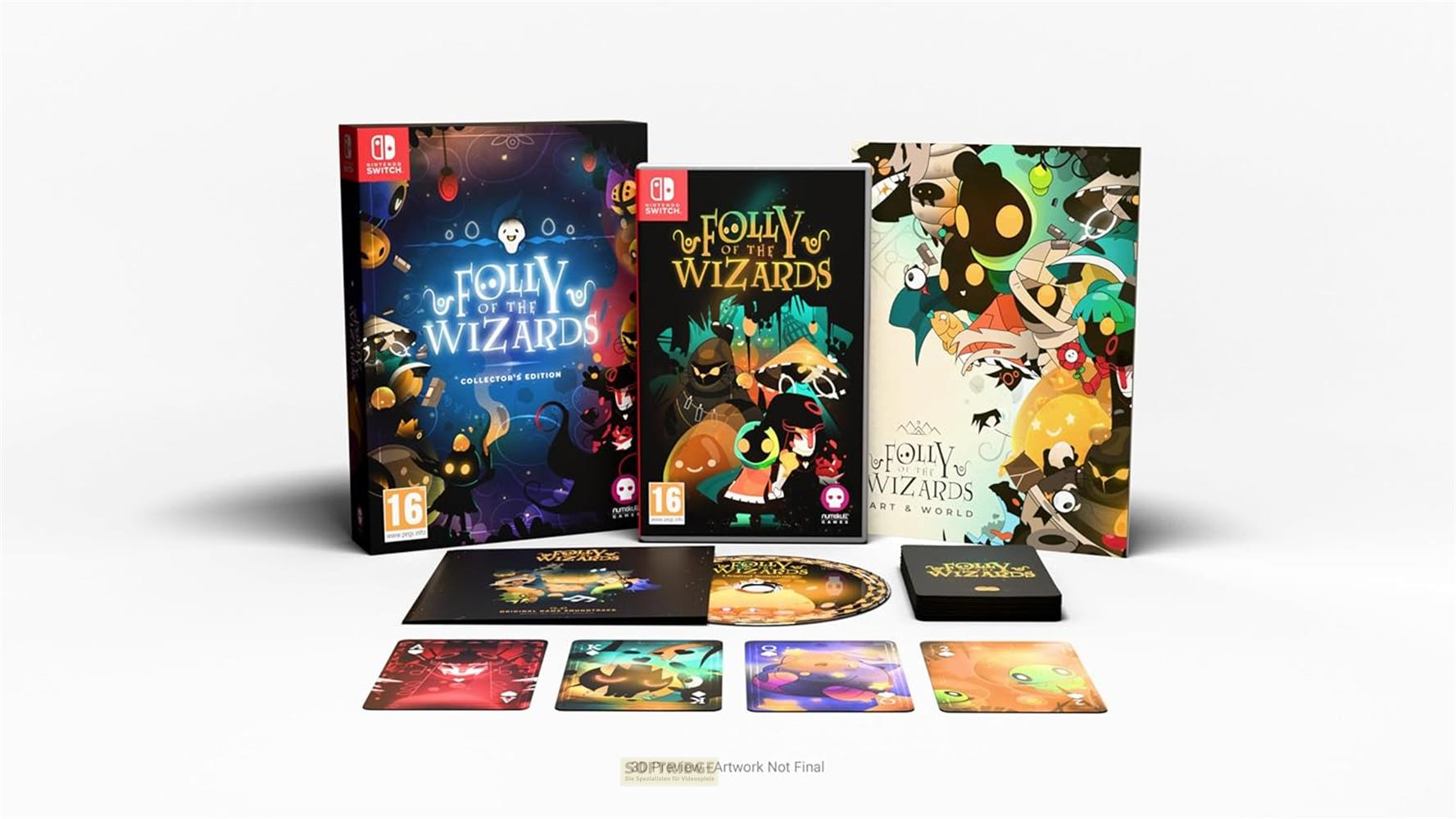 Edizione da Collezione Folly of the Wizards per Nintendo Switch, con giochi, artbook e altro.